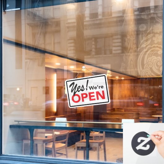 Ja We Zijn Open Bedrijf Winkel Café Raamsticker (Cafe Raam)