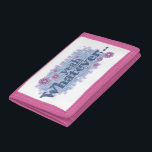 Ja, welke denim ook taart drievoud portemonnee<br><div class="desc">slogan ja,  welke slogan beschermde handtas ontworpen door Sarah Trett.</div>