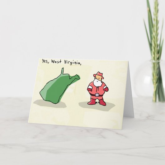 Ja West-Virginia Feestdagen Kaart (Voorkant)