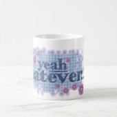 ja whatever... denim blauwe & roze mok (Center)
