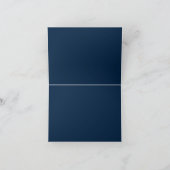 Ja Wij Doen marineblauw Gouden trouwtafel nummer Bedankkaart (Binnen)