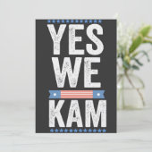 Ja Wij Kam 2024 Amerikaanse vlag Kaart (Staand voorkant)