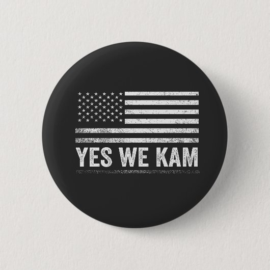 Ja Wij Kam 2024 Amerikaanse vlag Ronde Button 5,7 Cm (Voorkant)