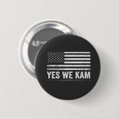 Ja Wij Kam 2024 Amerikaanse vlag Ronde Button 5,7 Cm (Voorkant /achterkant)