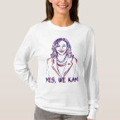 Ja, wij Kam! Verkiezingen Kamala Harris 2024 T-shirt (Voorkant)
