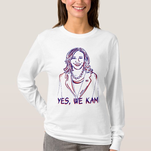 Ja, wij Kam! Verkiezingen Kamala Harris 2024 T-shirt (Voorkant)