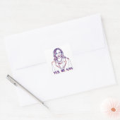 Ja, wij Kam! Verkiezingen Kamala Harris 2024 Vierkante Sticker (Envelop)