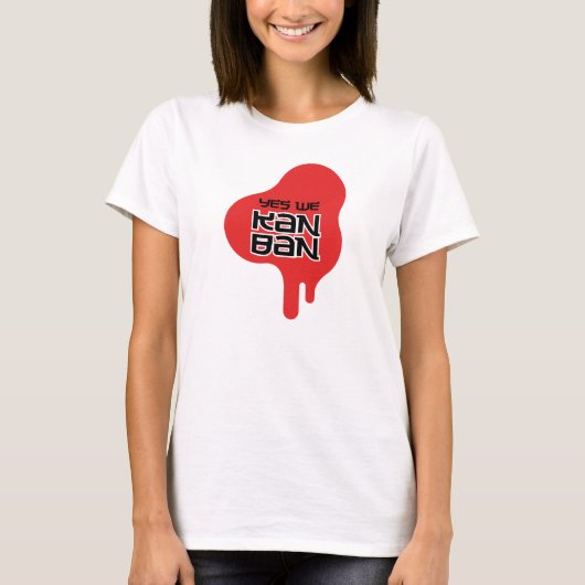 Ja Wij Kanban Red Drip Womens T-Shirt (licht) (Voorkant)