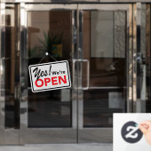Ja Wij Zijn Geopend Winkel Café Bar Raamsticker (Kantoordeur)