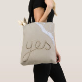 Ja woord op het strand tote bag (Dichtbij)