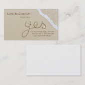 Ja woord op het strand visitekaartje (Voorkant / Achterkant)