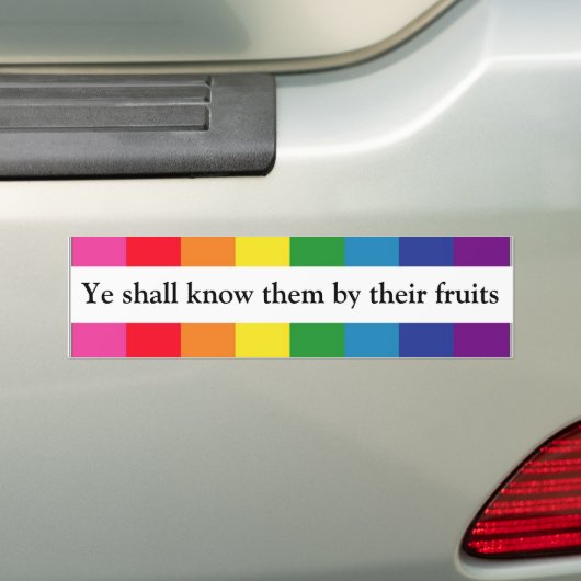 Ja zal ze kennen op basis van hun vruchten — Matt  Bumpersticker (Op auto)