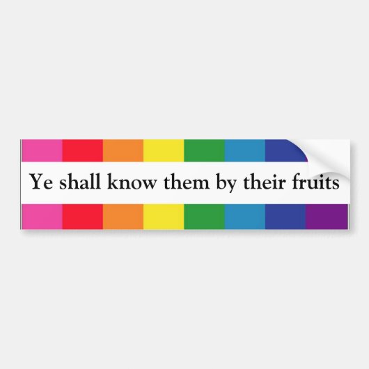 Ja zal ze kennen op basis van hun vruchten — Matt  Bumpersticker (Voorkant)