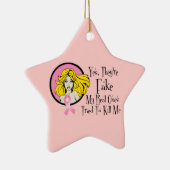 Ja, ze hebben last van borstkanker overleving keramisch ornament (Rechts)