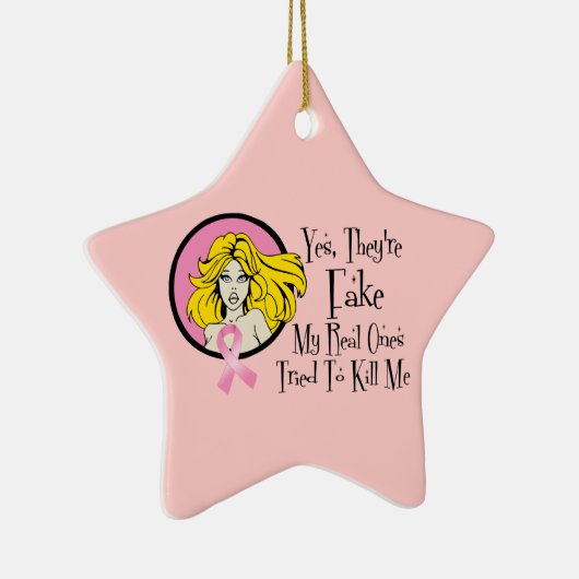 Ja, ze hebben last van borstkanker overleving keramisch ornament (Rechts)