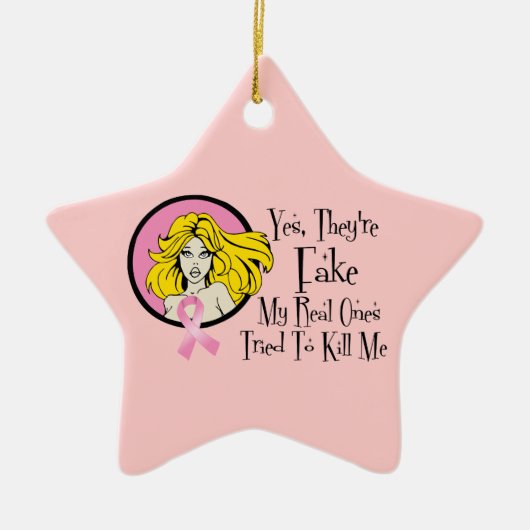 Ja, ze hebben last van borstkanker overleving keramisch ornament (Voorkant)