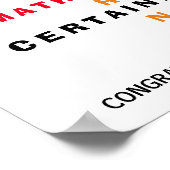 JA ZE KAN Afstudeerder STEM feliciteren Poster (Hoek)