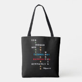 Ja, ze kan de Wiskunde van de wetenschapstechnolog Tote Bag (Achterkant)