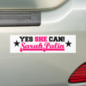 Ja, ze kan het wel - porty Bumpersticker (Op auto)