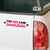 Ja, ze kan het wel - porty Bumpersticker (Op Truck)
