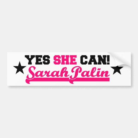 Ja, ze kan het wel - porty Bumpersticker (Voorkant)