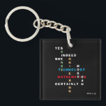 JA ZE KAN STEM Motivatie Sleutelhanger<br><div class="desc">JA ZE KAN STEM Sleutelhanger met Christelijk Bijbelvers Motivatie. Deze inspirerend Sleutelhanger shows de woorden WETENSCHAP, TECHNOLOGIE, ENGINEERING en MATHEMATIEK - ook bekend als STEM - gecombineerd in een origineel kruiswoordontwerp met de motivatie inspirerend prijsopgave JA, ZE KAN ZEKER ZEKER. De kleuren van de STEM-onderwerpen zijn groen (Wetenschap), blauw (Technologie),...</div>