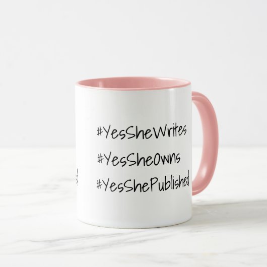 Ja, ze kan zaken afhakken mok (Voorkant rechts)