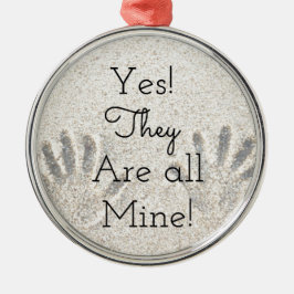 Ja, ze zijn allemaal van mij! Grote familie Metalen Ornament