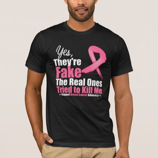 JA, ze zijn nep...Mijn echte probeerden me te dode T-shirt (Voorkant)