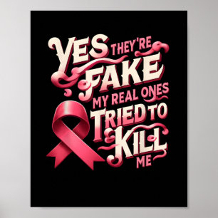 Ja, ze zijn nep mijn echte roze lint borst c poster