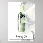 Ja zeggen, Bruid & Bruidegom, Aangepaste Trouwfoto Poster (Voorkant)