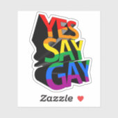 Ja zeggen Gay Sticker (Vel)