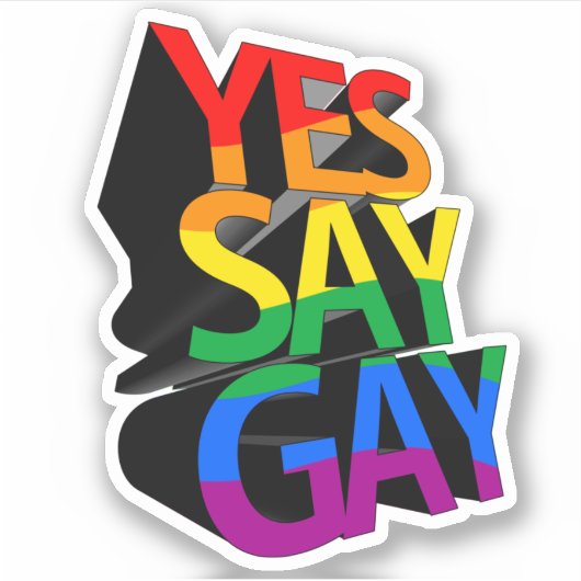 Ja zeggen Gay Sticker (Voorkant)