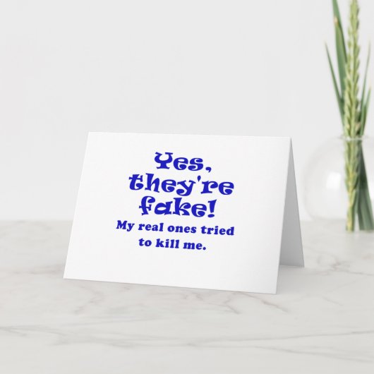 Ja zijn zij Vals Mijn Echte die Degenen worden Kaart (Voorkant)