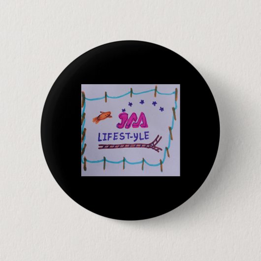 JAA Lifestyle Company Logo Panting Ronde Button 5,7 Cm (Voorkant)