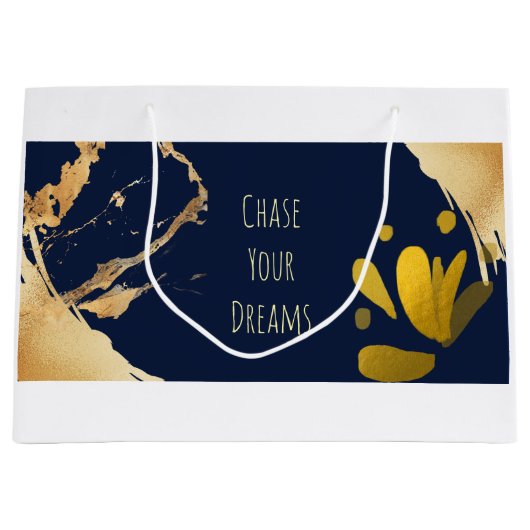 Jaag je dromen achterna met een grote cadeautas (Voorkant)