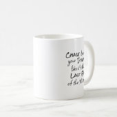 "Jaag je droom achterna..." Frase Zwarte beletteri Koffiemok (Voorkant rechts)