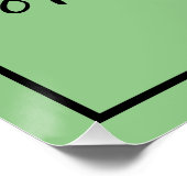 "Jaag je droom achterna..." Frase Zwarte beletteri Perfect Poster (Hoek)