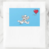 Jaag je passie na rechthoekige sticker (Tas)