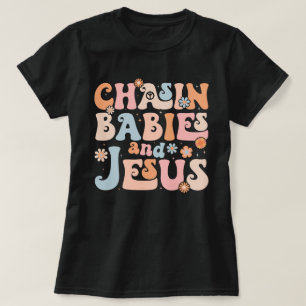 Jaagt op baby's en Jezus Christelijke Moederdag T-shirt