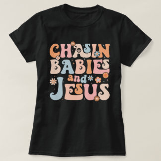 Jaagt op baby's en Jezus Christelijke Moederdag T-shirt