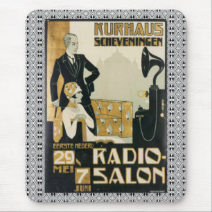jaar 1920 Scheveningen Nederland Radio Salon Muismat