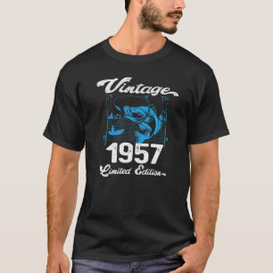  jaar 1957 65 Oude Gevist vissers bevallen T-shirt