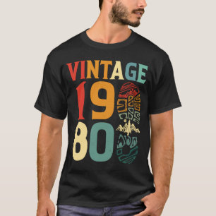 jaar 1980 42 jaar oud vogelkamperen B T-shirt
