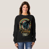 jaar 1981 palm overlevingsjaar Vintage Trui (Voorkant volledig)
