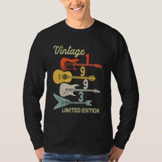  jaar 1993, gitaar 29e verjaardag t-shirt