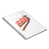  jaar 1995 Koel Partij Birthday Retro 1995 Notitieboek (Rechterzijde)