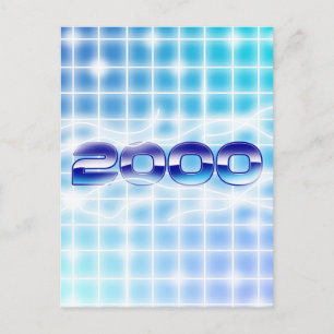 Jaar 2000 grafiek briefkaart