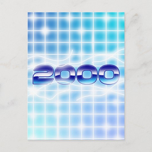 Jaar 2000 grafiek briefkaart (Voorkant)