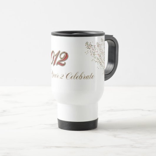 JAAR 2012 TOT CELEBRATE TRAVEL MUG REISBEKER (Voorkant rechts)